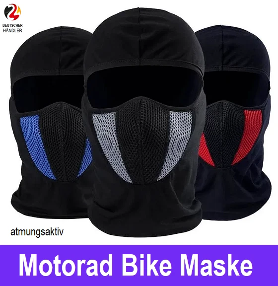 Motorrad Bike Rad Ski Mütze Maske Sturmhaube Balaclava Haube atmungsaktiv warm