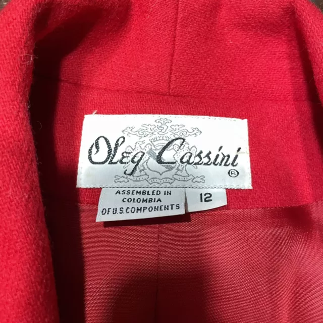 VINTAGE 60S OLEG Cassini Pure Wool Long Duster Jacket Coat Size 12 $150 ...