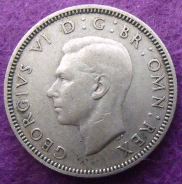1945 GEORGE VI  SILVER SHILLING  ( 50% Silver )  British 1s Coin.   319