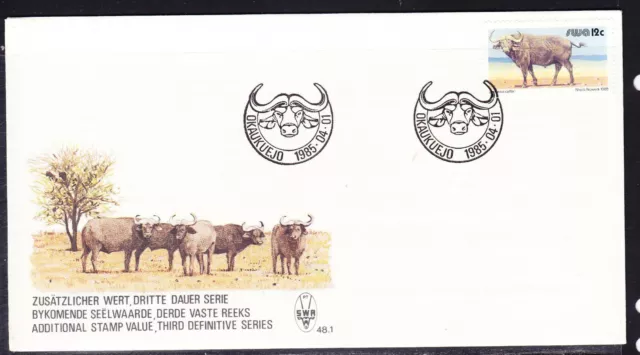 South West Africa 1985 Buffalo First Day Cover - 48.1