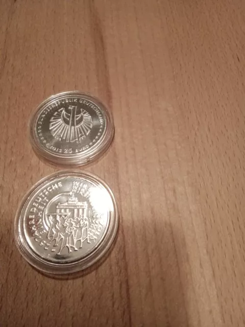 BRD - 25 Euro Gedenkmünze 2015 - Silber, Stempelganz - 25 Jahre Deutsche Einheit