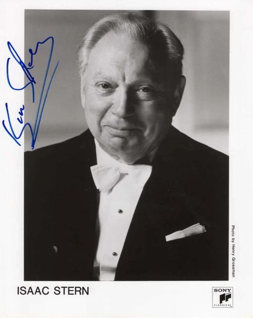 Isaac Stern (+) VIOLINIST autograph, signed publicity photo