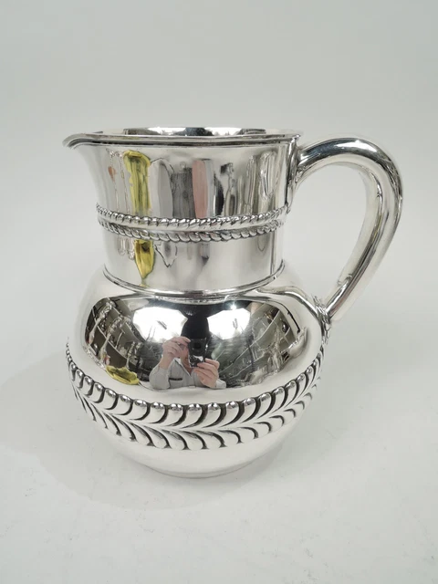 Tiffany Wave Edge Water Pitcher 3077 Antique American Sterling Silver 1873/91