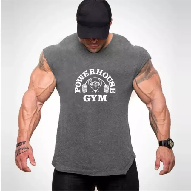 Powerhouse Gym T-Shirt Bodybuilding Gym Golds Gym Fitness 3