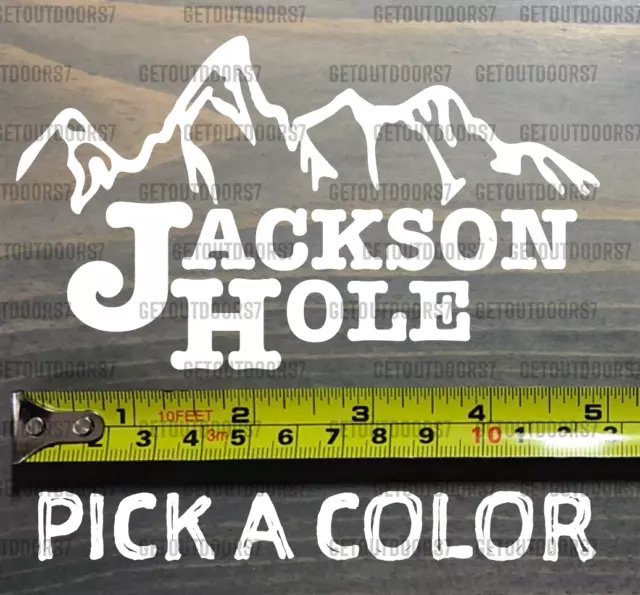 Jackson Hole Sticker Decal 5" Ski DIE CUT Tetons Snowboard Wyoming XO