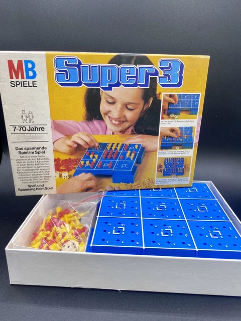 MB Super 3 Gesellschaftsspiel ab 7 Jahren sehr gut komplett! aus 1978