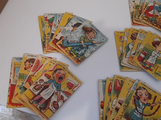 Ancien Jeu De 7 Familles Métiers 1930, Cartes à Jouer Rares, France, Occasion