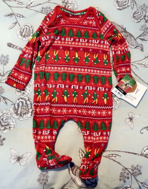 Elf Sleepsuit/All In One By George. 0-3 Months. Built In Scratch Mitts.bnwt. Lh