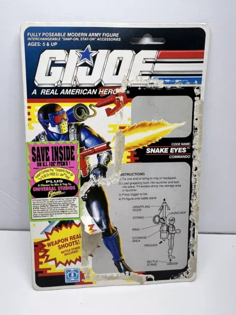 HASBRO G.I. JOE Code Name: Snake Eyes Commando Uncut File Card Back ...
