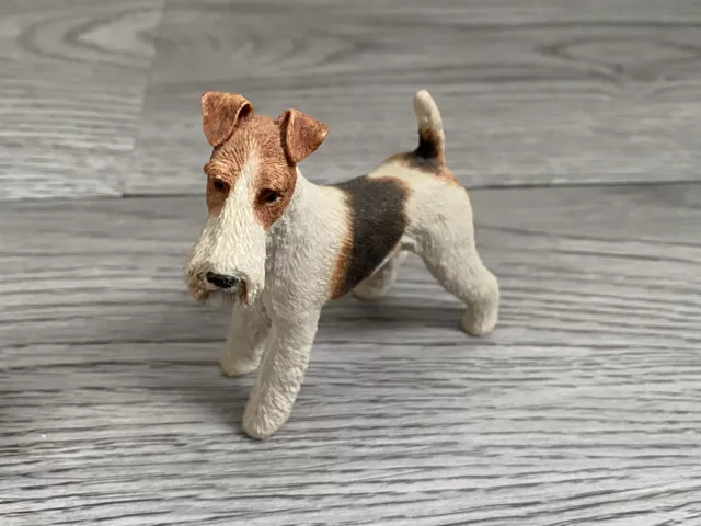 Small Wire Fox Terrier Dog Ornament Figurine Country Artists