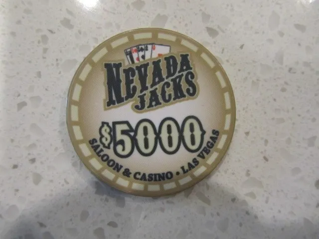 $5000 Nevada Jacks Saloon Casino Chip + FREE Mystery Las Vegas Poker Chip