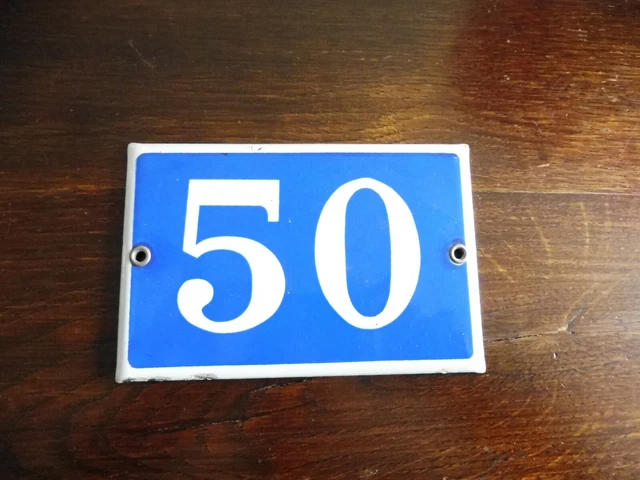 ANCIENNE PLAQUE EN fonte de numéro de rue N° 51 en relief EUR 30,00