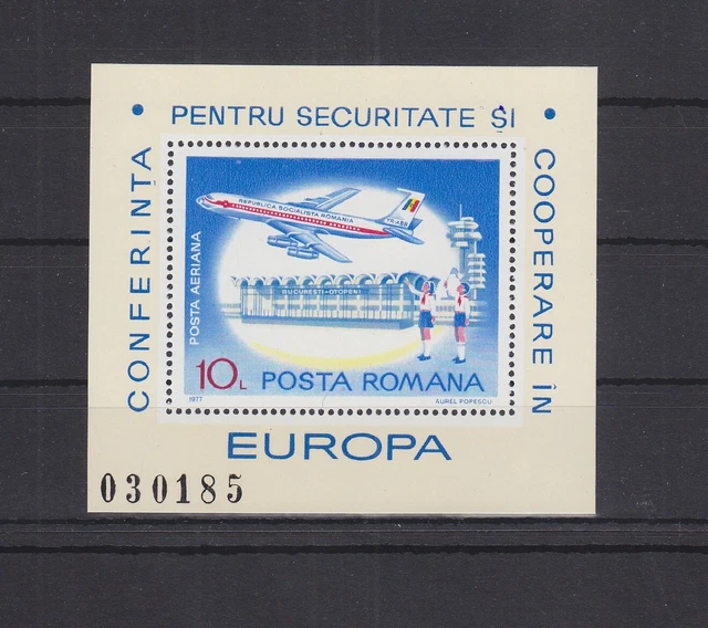 Rumänien Block 143 mit 3437 postfrisch Flugzeuge, Romania MNH #RA235
