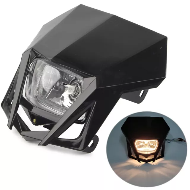 Front Headlight Head Lamp Fairing Fit Kawasaki KLX XR CRF DRZ RMZ Yamaha Black