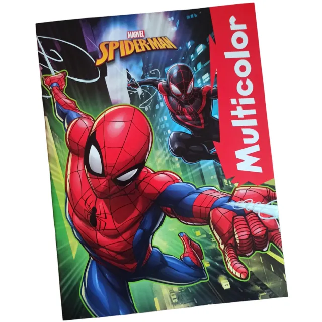 Marvel Spiderman Malbuch Spider-Man Multicolor 32 farbige Bilder DIN A4 ausmalen