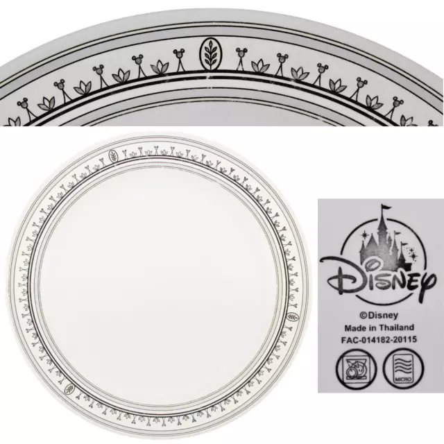 Disney Parks Plate Homestead Collection Icon Mickey Mouse Dinner Minimalist Art