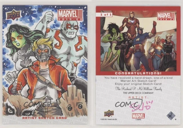 2019-20 Upper Deck Marvel Annual Sketch Cards 1/1 Sanna U Auto Sketch 07yb 3