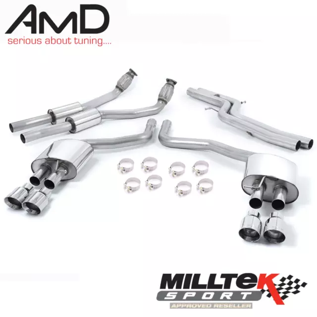 Milltek Audi S6 Exhaust System Cat Back Non Resonated S6 4.0T C7 SSXAU331