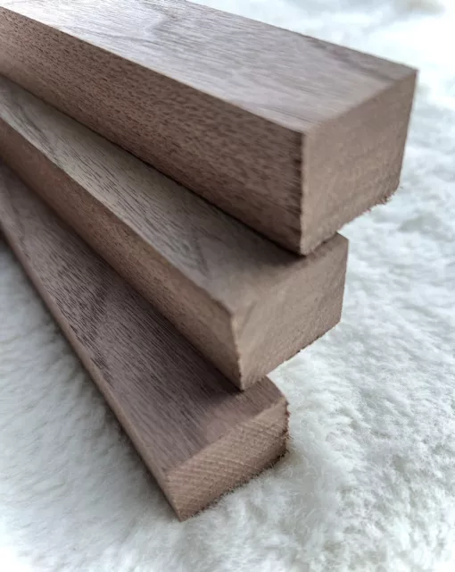 🌳American walnut 3x500x27x23mm Hardwood Planed-Offcuts - Timber for Crafts DIY