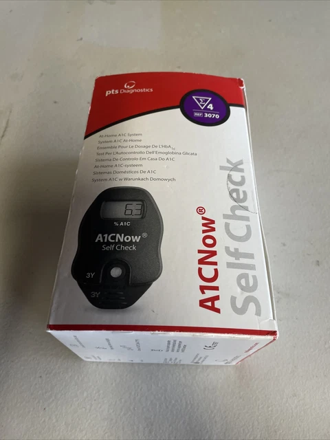 Kit de prueba rápida autocomprobación A1CNow control de la diabetes muestra de sangre 4 quilates