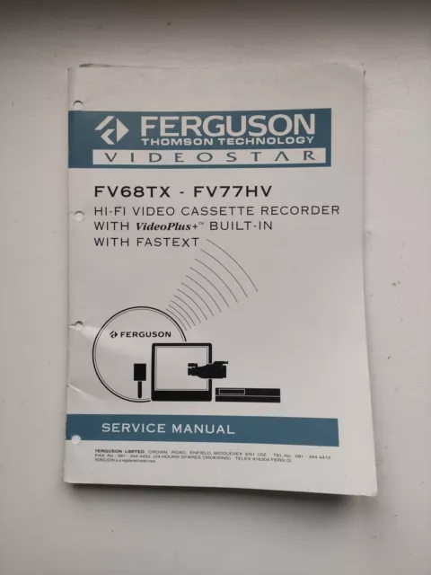 Ferguson FV68TX / FV77HV VCR Service Manual Original