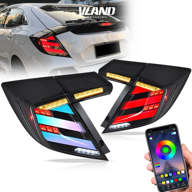 RGB VLAND LED Sequential Tail Lights For Honda Civic Hatchback/Type R 20162021 409.99 PicClick