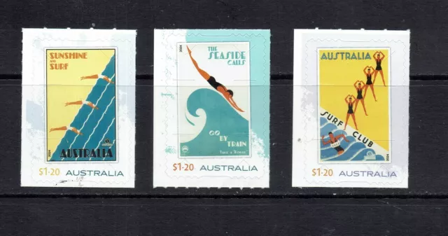 Australia 2024 Travel Posters 2 P&S Set Of 3 Mnh Ex Booklet