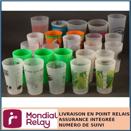 Lot 25 Gobelets Publicitaire - Verre En Plastique - Collection Ou Réutilisable