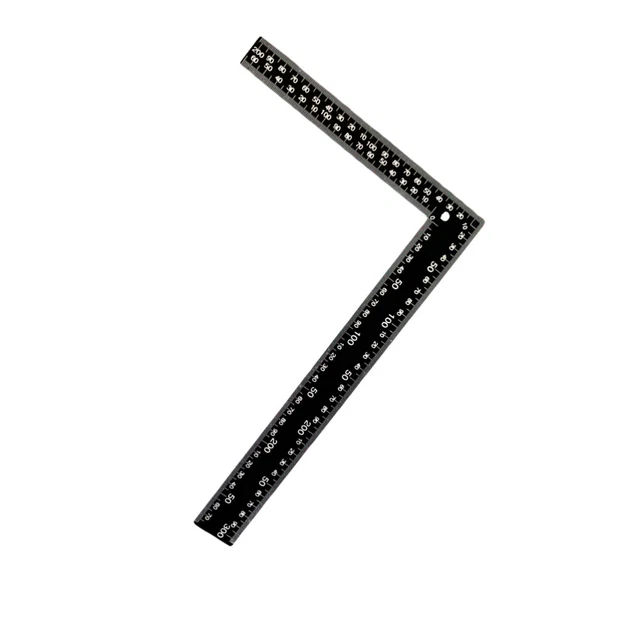 Équerre En Acier Inoxydable L - Règle Carrée 90° - Outil De Précision Blanc/Noir