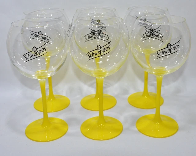 Verre Schweppes Jaune