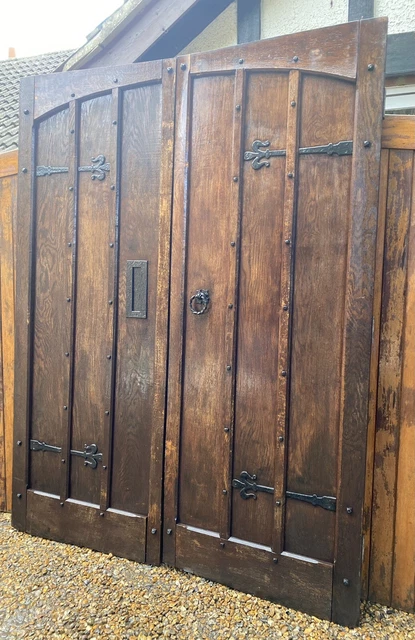 Oak Double Doors French Doors Antique Pair Of Doors Church Doors Gothic 12