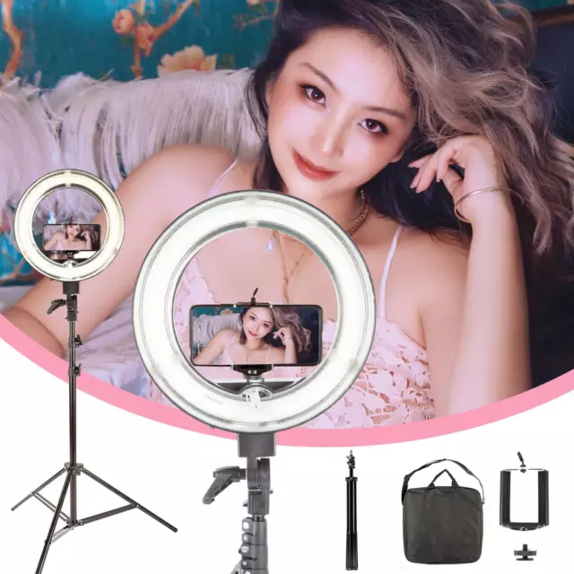 Anillo de luz 14" regulable 40W trípode selfie maquillaje video lámpara foto teléfono Youtube