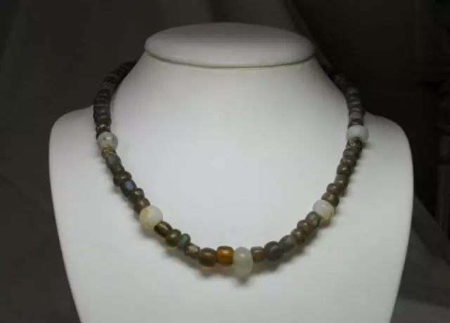 Authentic Ancient Roman Glass Bead Necklace 2000 Years Old 1st - 3rd Century AD