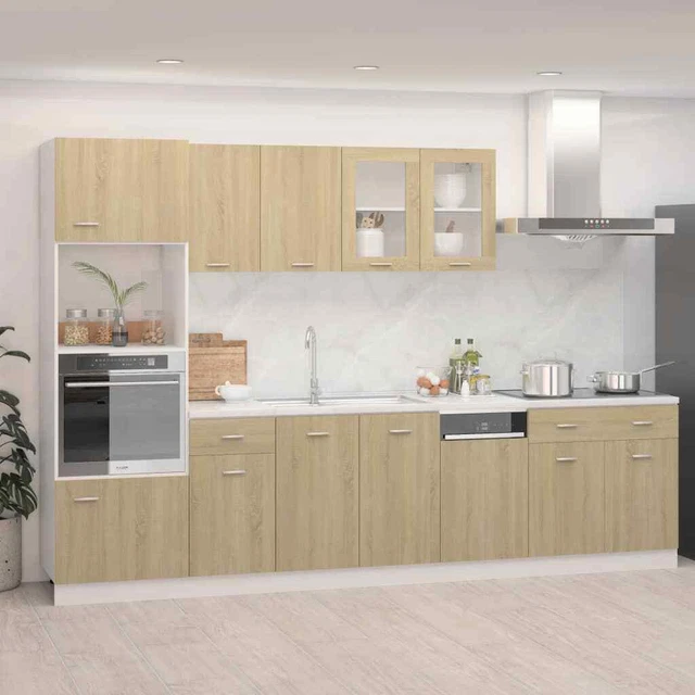Ensemble de meubles de cuisine 7 pcs Chêne sonoma Aggloméré