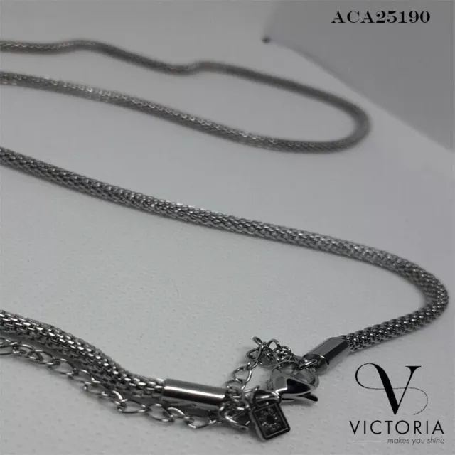 Victoria Snake Skin Chain Ladies Necklace Silver Genuine French Stainless Steel