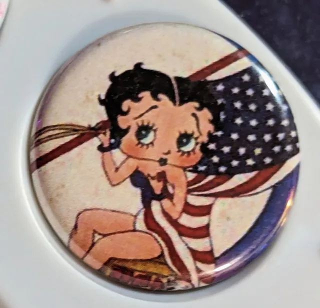 1.25-in Betty Boop Cartoon Pin Badge Button