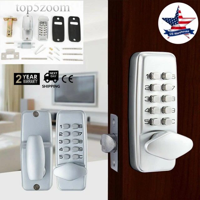 DIGITAL MECHANICAL DOOR Lock Code Push Button Keyless Combination Knob ...