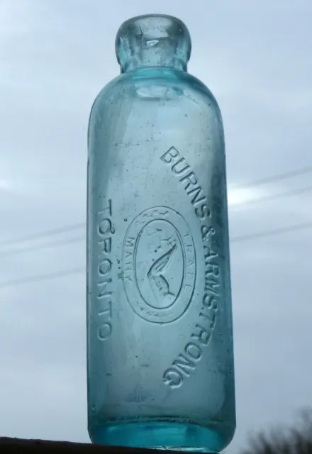 Antique Toronto, Ontario Hutchinson soda bottle ‘Burns & Armstrong’ FREE SHIP!