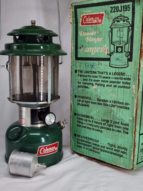 VINTAGE COLEMAN LANTERN Model 220F - Gently Used - 14 1/2