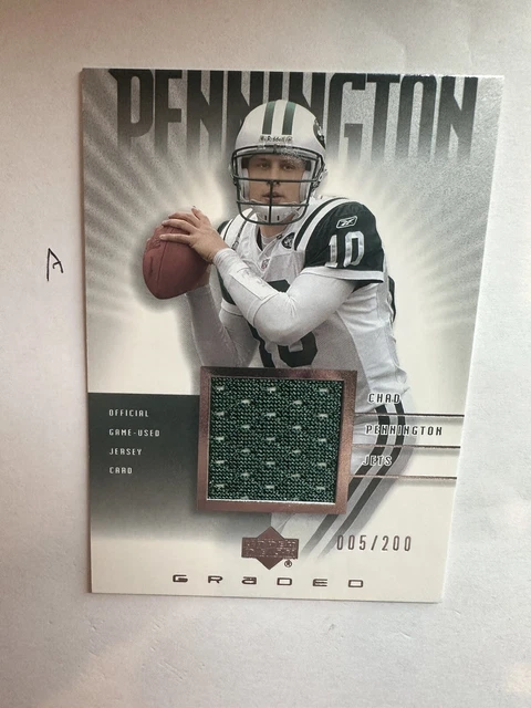 Chad Pennington 2002 Upper Deck UD Graded Jersey #005/200 SSP Rare Non-Auto (A)