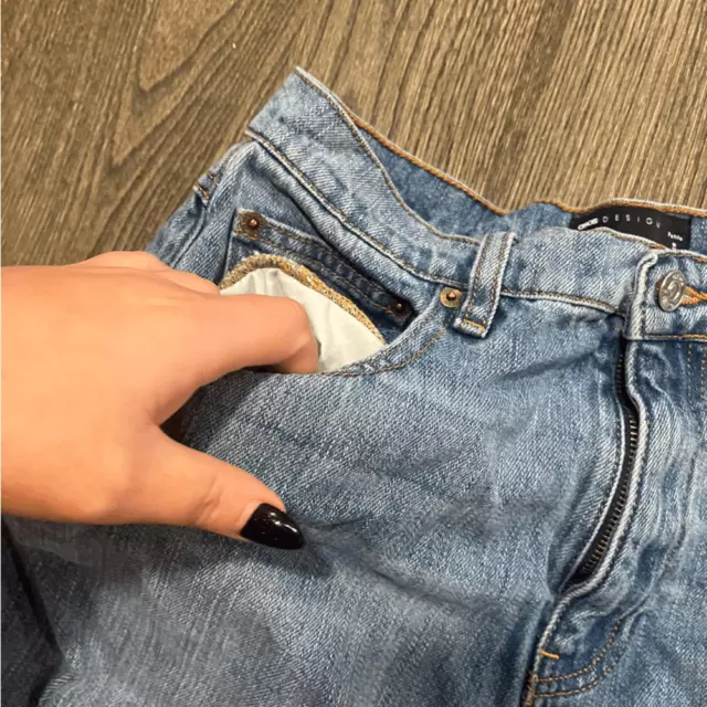 ASOS Womens Mom Jeans Distressed High Rise Whisker Denim Medium Wash Size 28/30P 2