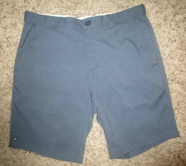 Micros Mens Shorts Golf Walking Sz 34 Blue Flat Front Casual EUC