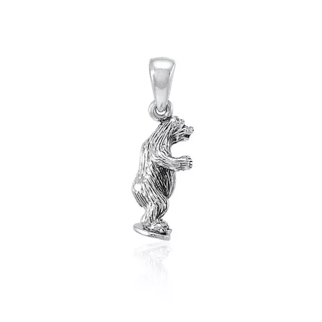 Ours .925 Pendentif Argent Massif Par Peter Stone Fin Animal Spirit Bijoux