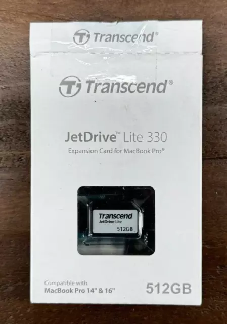 512GB Transcend JetDrive Lite 330 Expansion Card MacBook Pro 14/16" and 13"