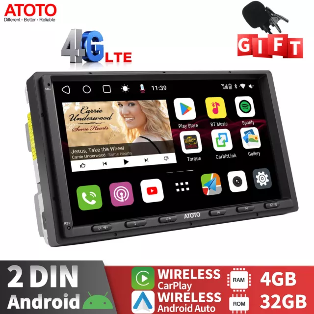 ATOTO S8 MS 7IN 2DIN 4G LTE Car Stereo-4+32G Wireless Android Auto & CarPlay IPS 2