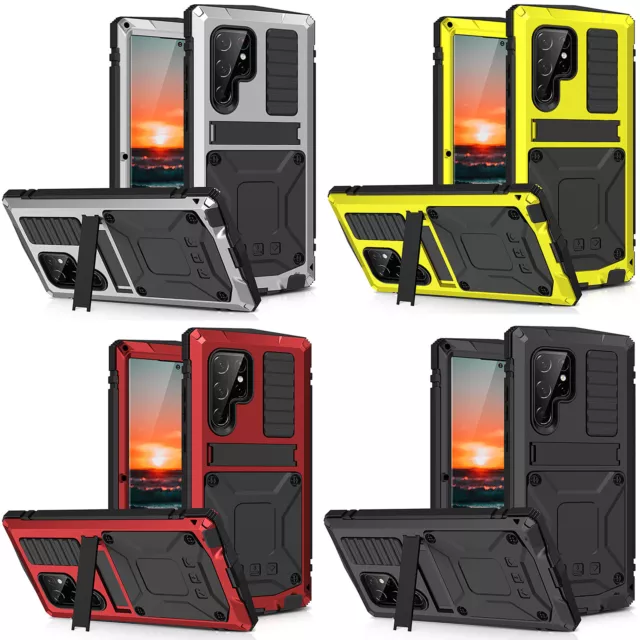 Coque de téléphone hybride en métal pour Samsung Galaxy S22 Plus S22 Ultra