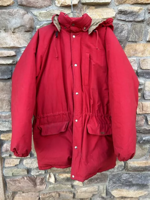 Vintage Polo Ralph Lauren Ski Jacket Red Large  Mens Down Patch 90's Parka