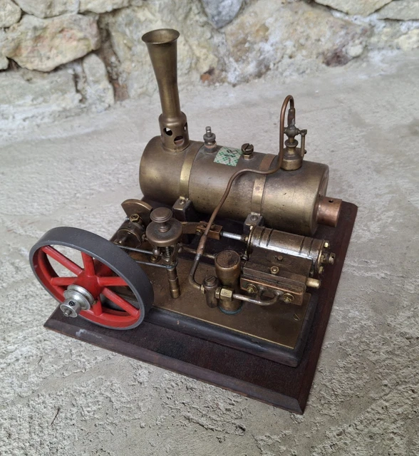 Ancien Jouet à Vapeur – Moulin à Eau + Moulin à Vent + Machine à Vapeur