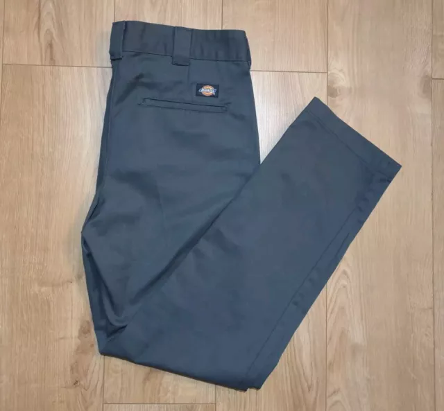 Dickies 872 Slim Fit Workwear Work Pants Chino Trousers 34W 32L Grey
