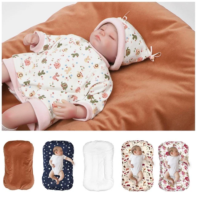 Baby Pillow Cushion Bassinet Sleep Nest Pod Anti Roll Bed} Portable E7O2